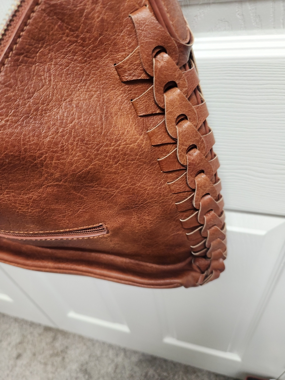Source Unknown Cognac Brown Shoulder Hobo Bag - Picture 4 of 5